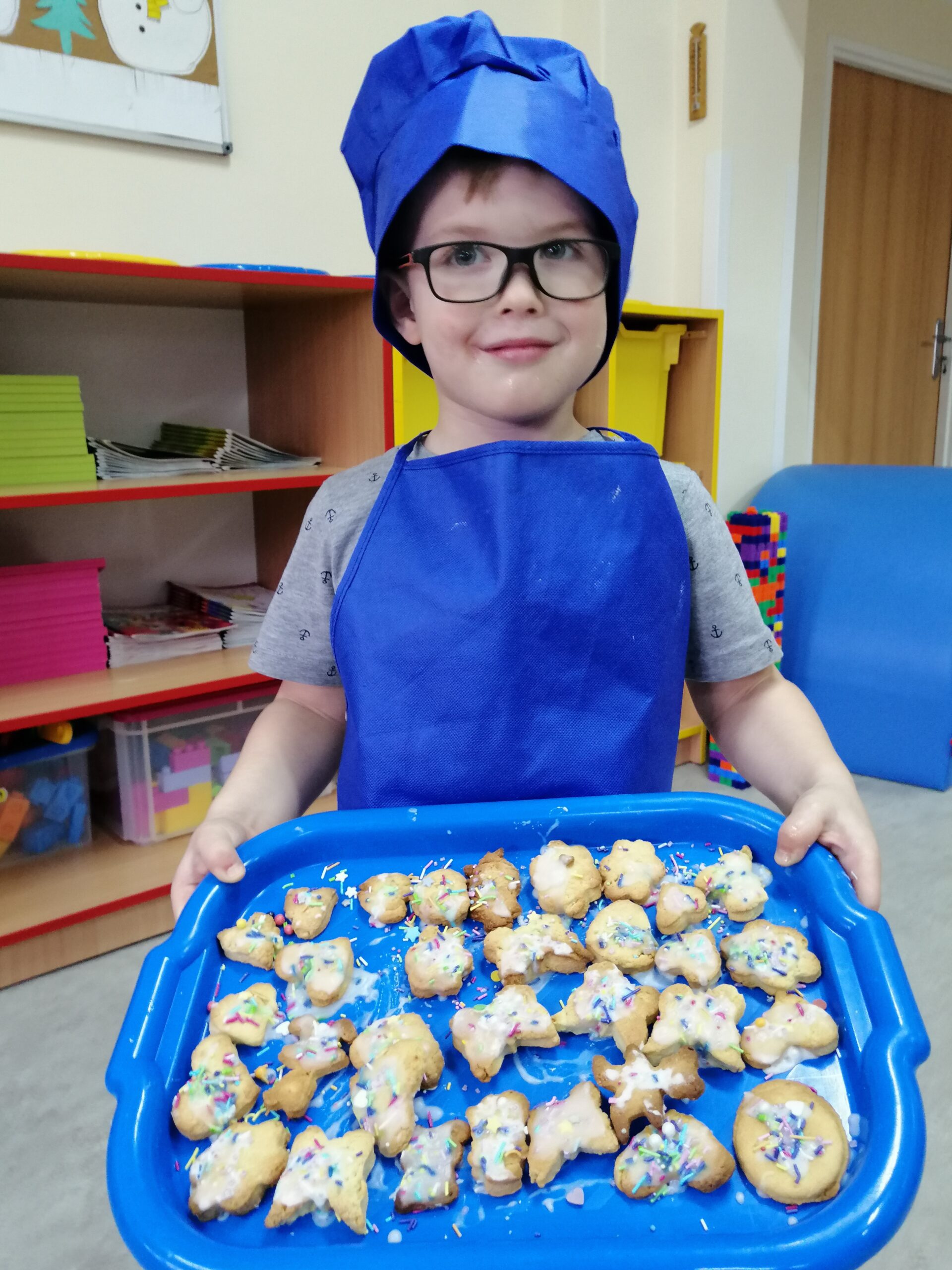 Zajęcia kulinarne w przedszkolu w Dzierżążnie –„Kruche ciasteczka dla Babci i Dziadka”